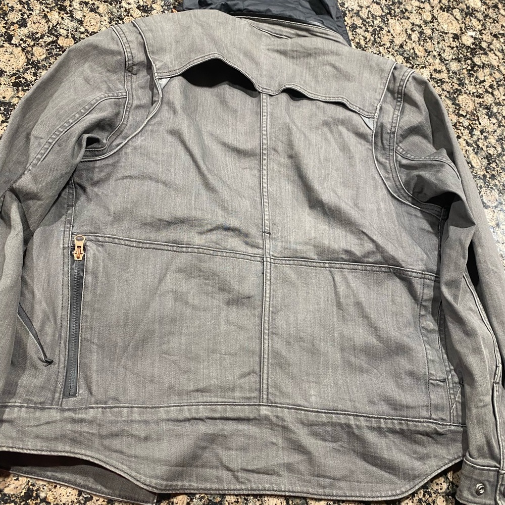 Jean jacket with hoodie